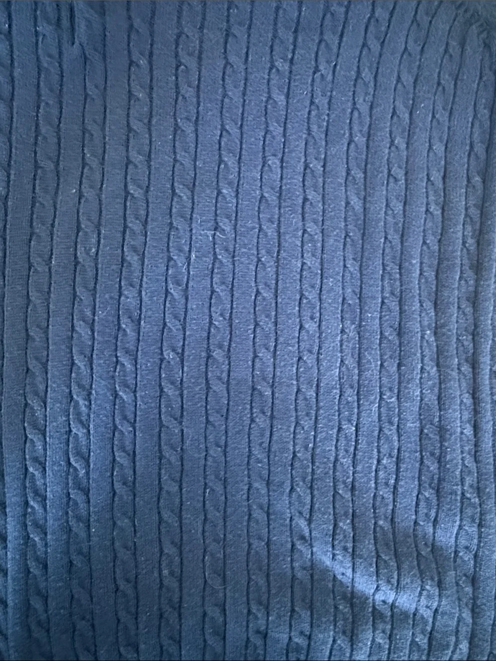 Gymboree Royal Blue Cable Knit Polo with Striped Hem